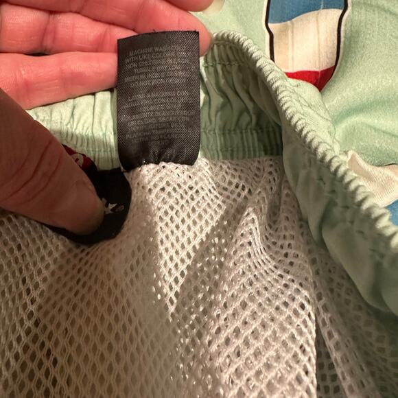 Airwalk Size Large Swimming Trunks Mint Green with Bombpop Popsicles - Picture 12 of 12